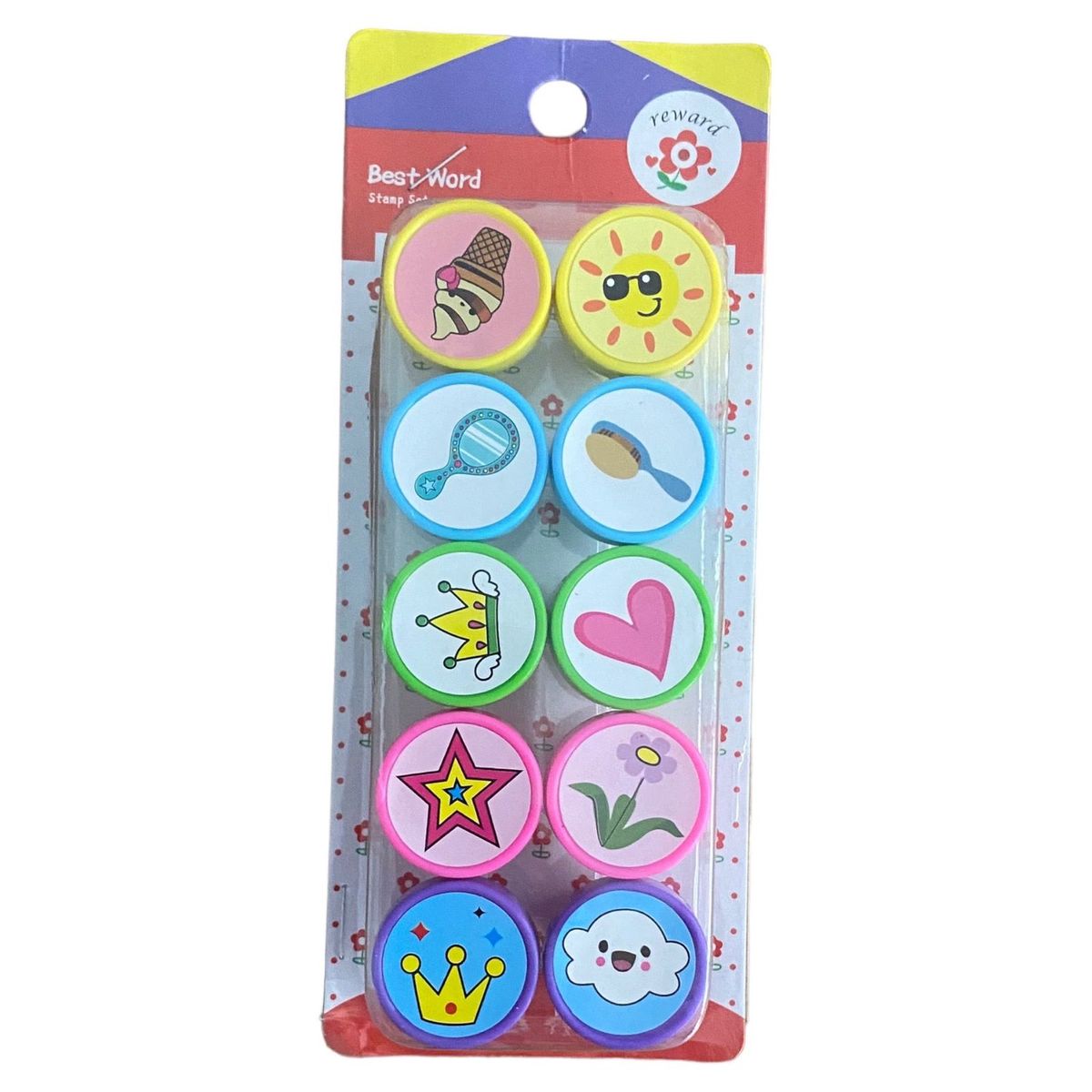 GENERICO - Set 10 sellos dibujos 4