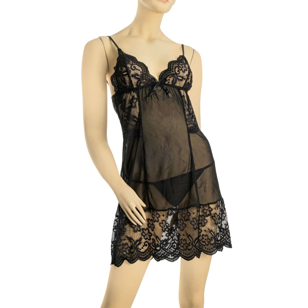 GENERICO - Babydoll Erótico Sexy con Diseño - Talla S