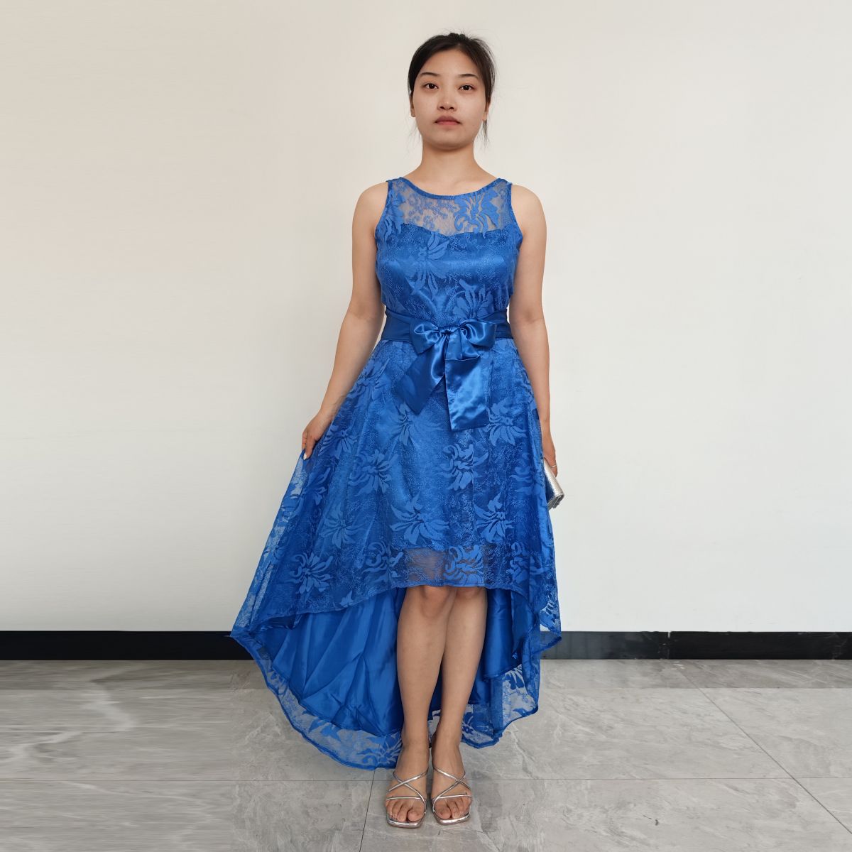 RINODERINA - Vestido Largo Elegante Encaje Moda Mujer