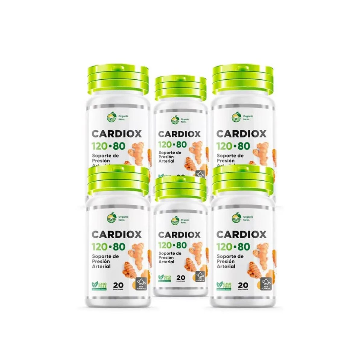 GENERICO - Cardiox 500mg Trata Presión Arterial 20 Capsulas 06 Frascos