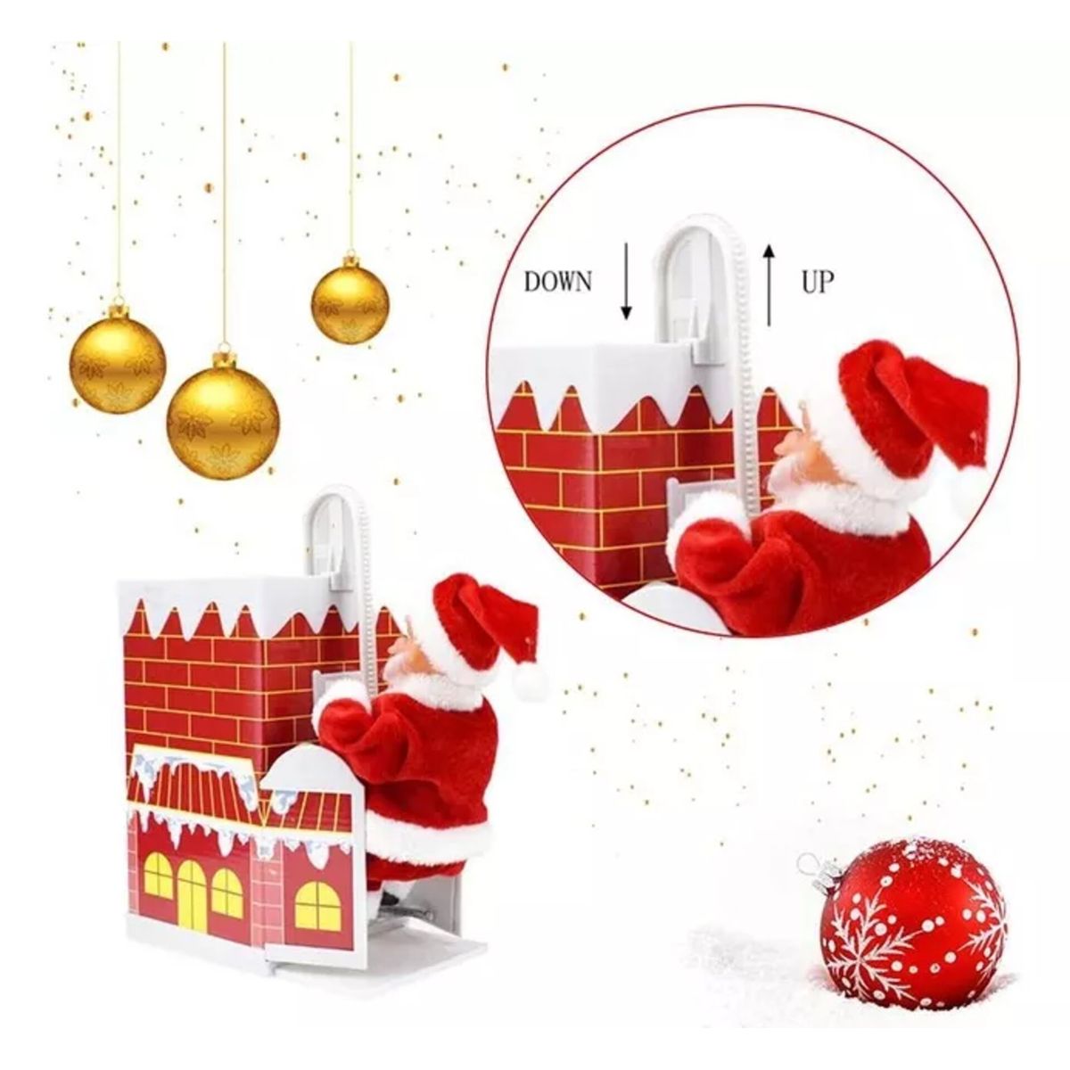 GENERICO - Trepador Papá Noel de Chimenea Navideño
