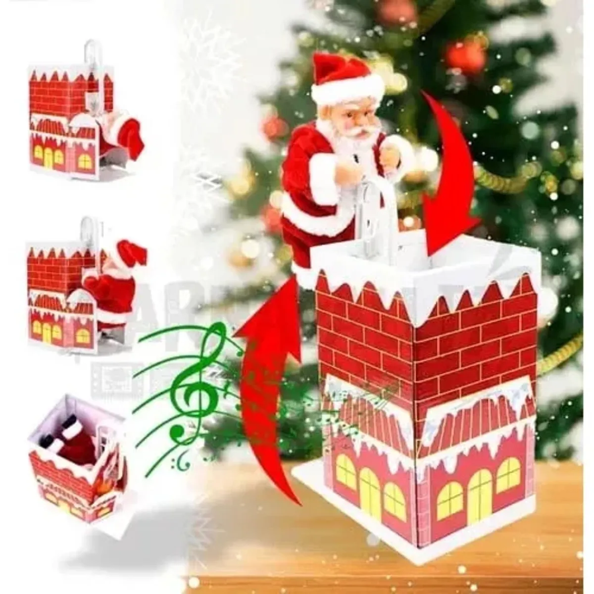 GENERICO - SANTA CLAUS DIVERTIDO Y VIRAL REGALO CON CHIMENEA MUSICAL