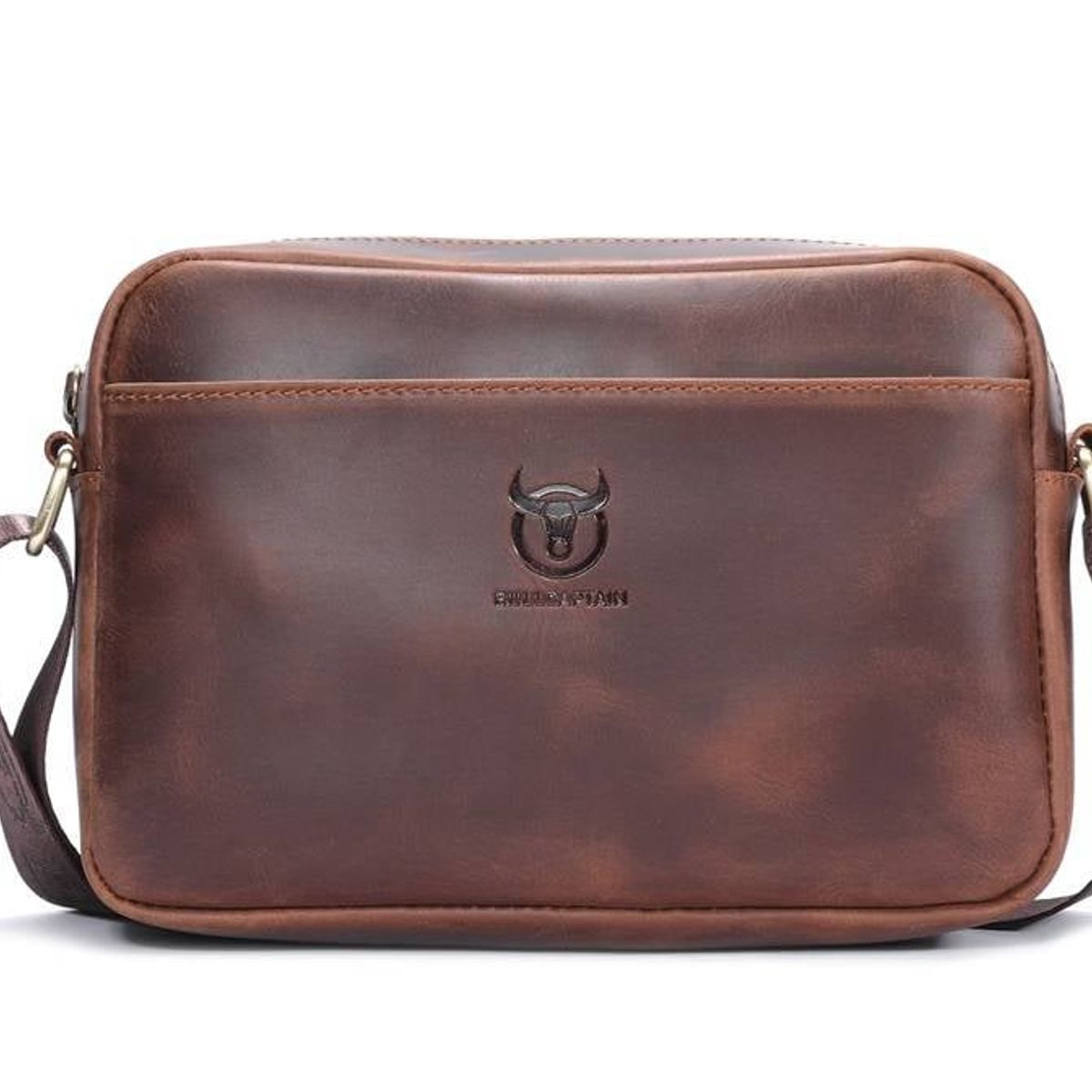 BULLCAPTAIN - BullCaptain - Morral de Cuero DJB-031-CF - Marrón