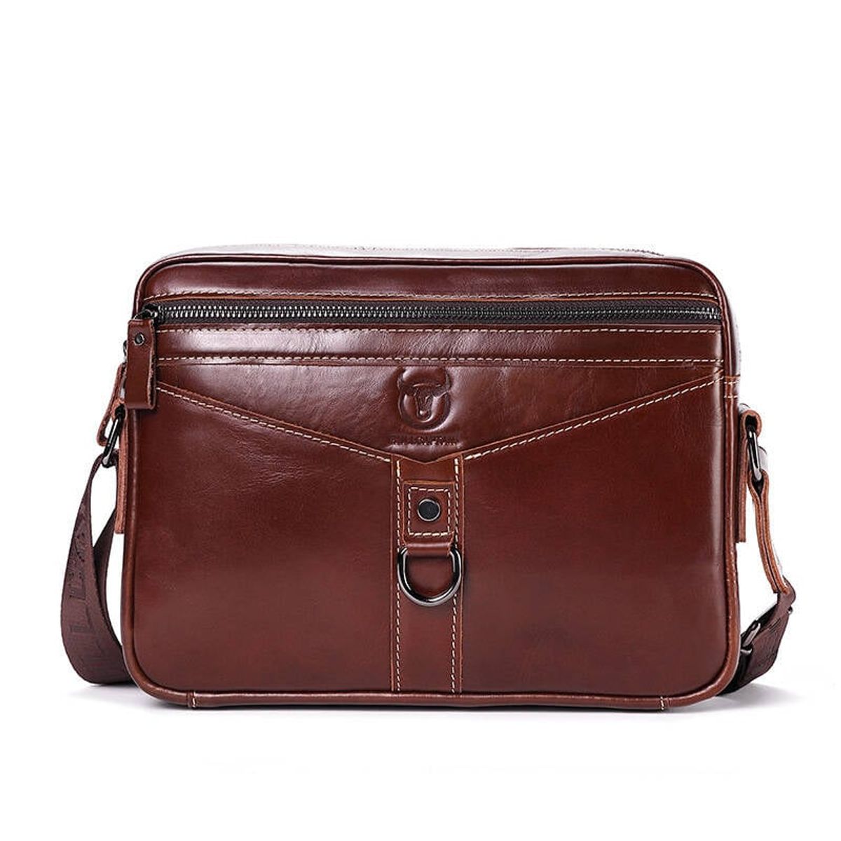 BULLCAPTAIN - BullCaptain - Morral de Cuero DJB-0309-OR - Marrón