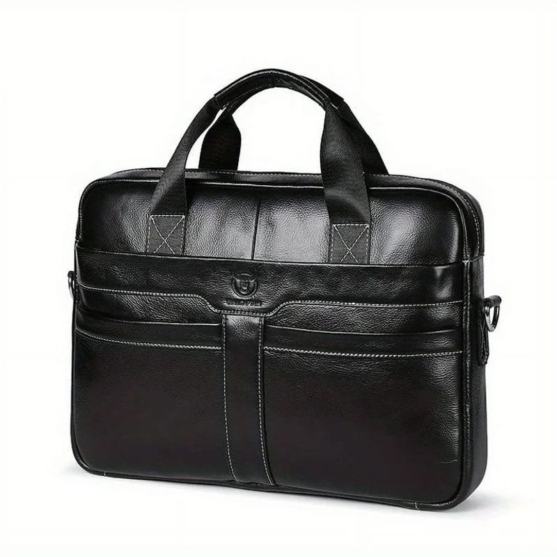 BULLCAPTAIN - BullCaptain - Maletín de Cuero GWB-053-BK - Negro