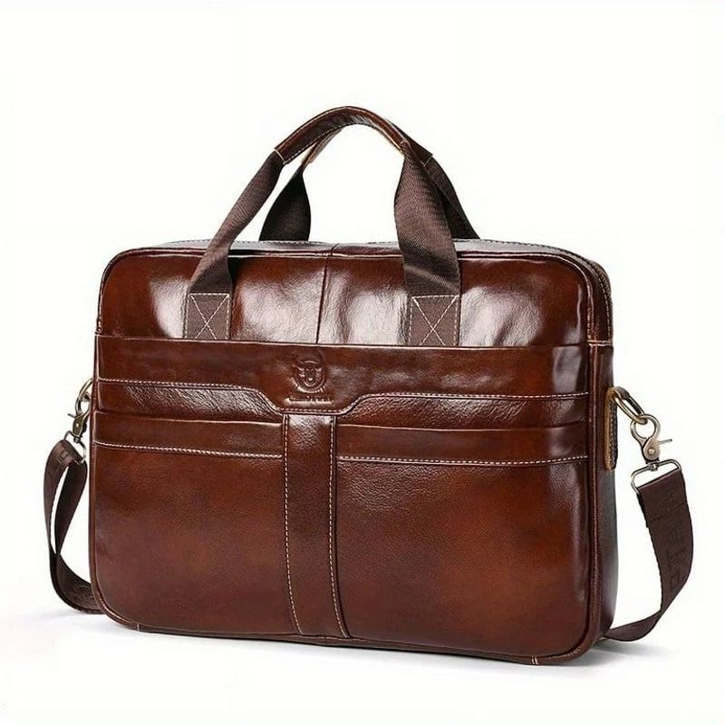 BULLCAPTAIN - BullCaptain - Maletín de Cuero GWB-053-CF - Marrón