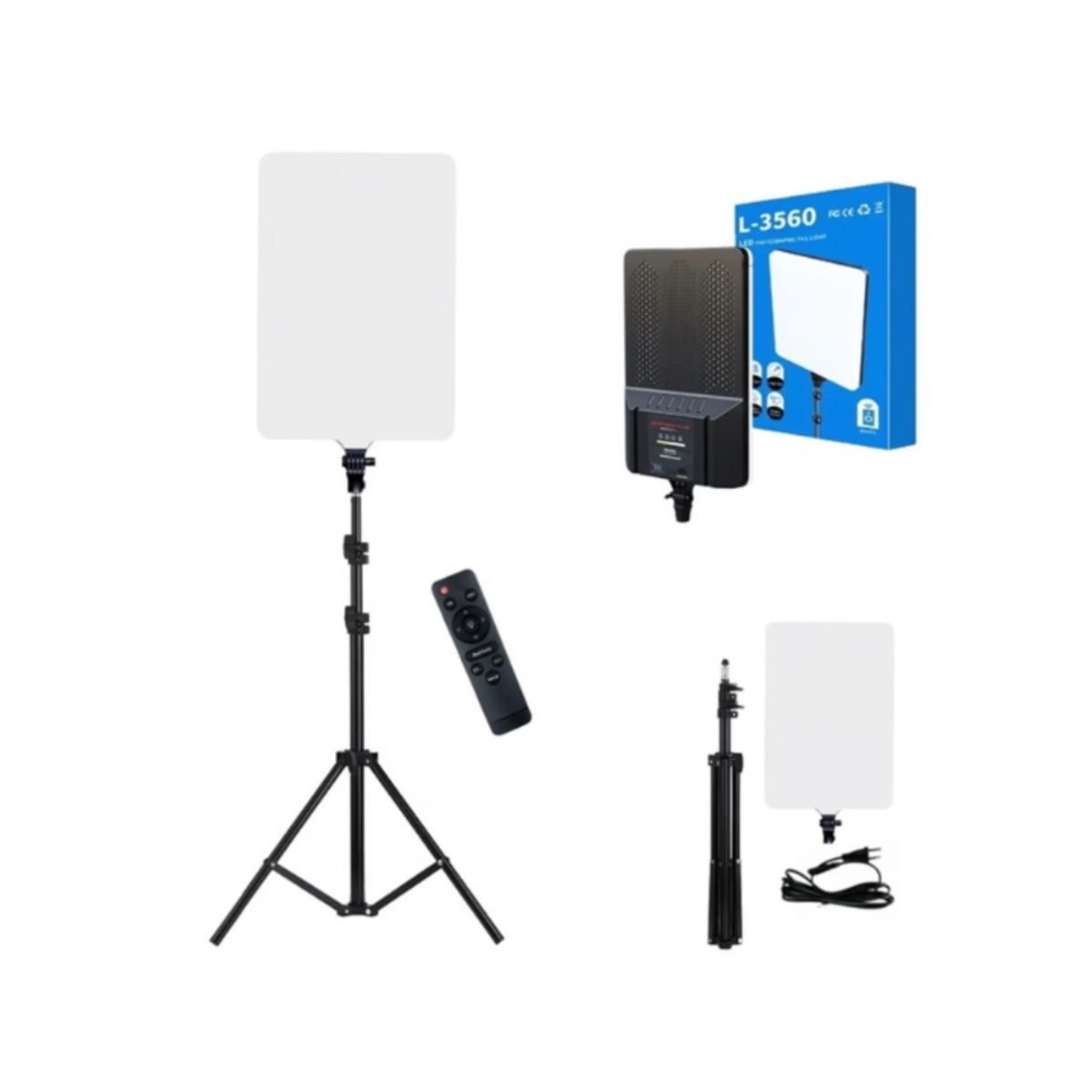 GENERICO - PANEL DE LUZ LED RECTANGULAR CON TRIPODE