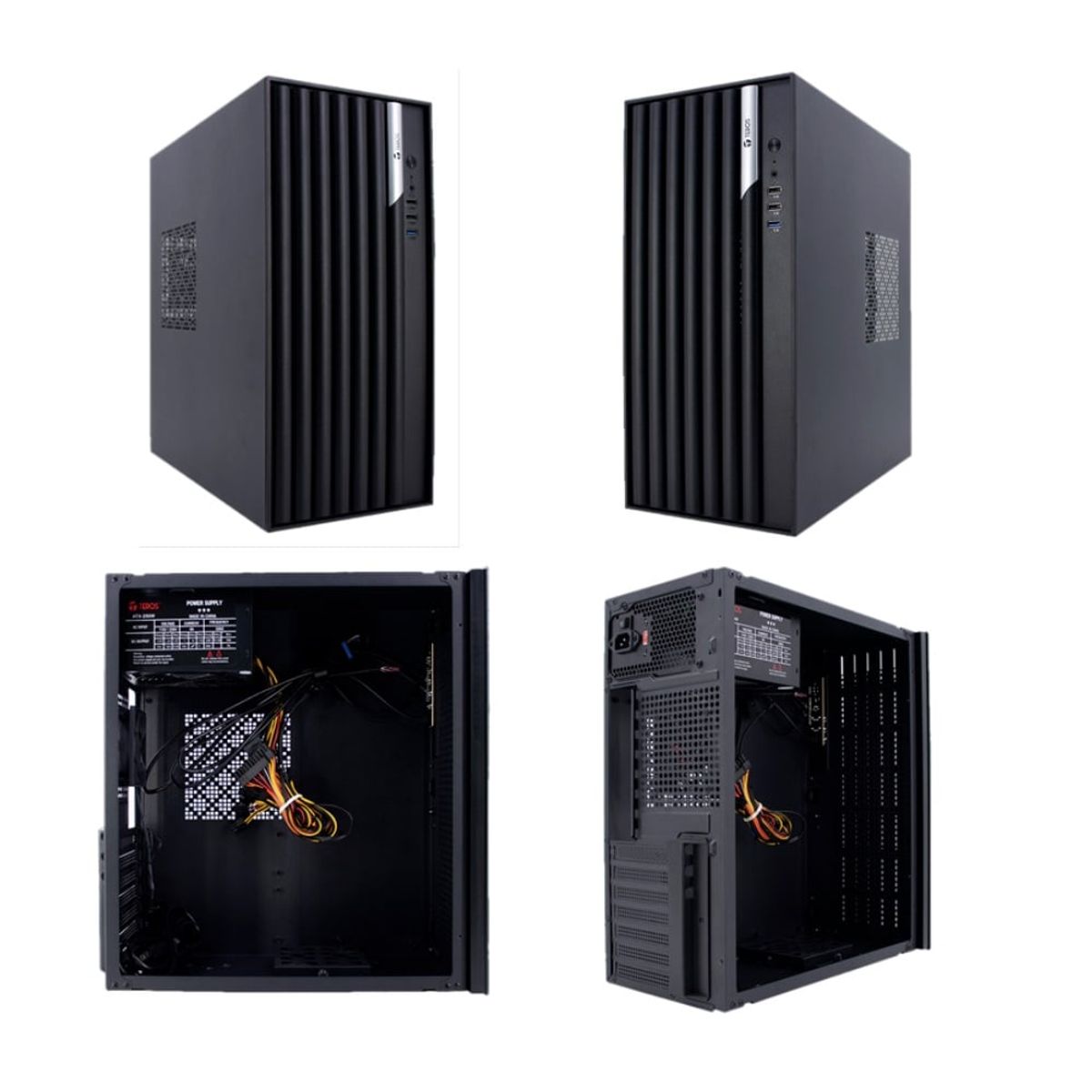 TEROS - Case TEROS TE-1036S Factor de forma ATX 250W USB 3.0 2.0 audio negro