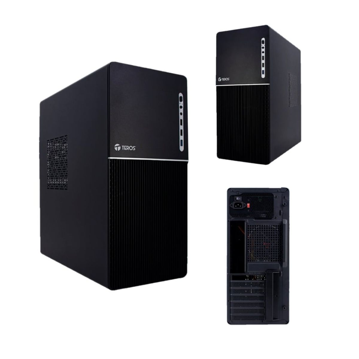 TEROS - Case TEROS TE-1037S Factor de forma ATX 250W USB 3.0 2.0 audio negro