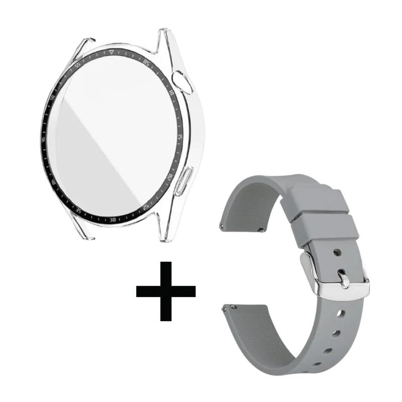 GENERICO - Pack case protector + correa gris para Huawei watch GT2 E