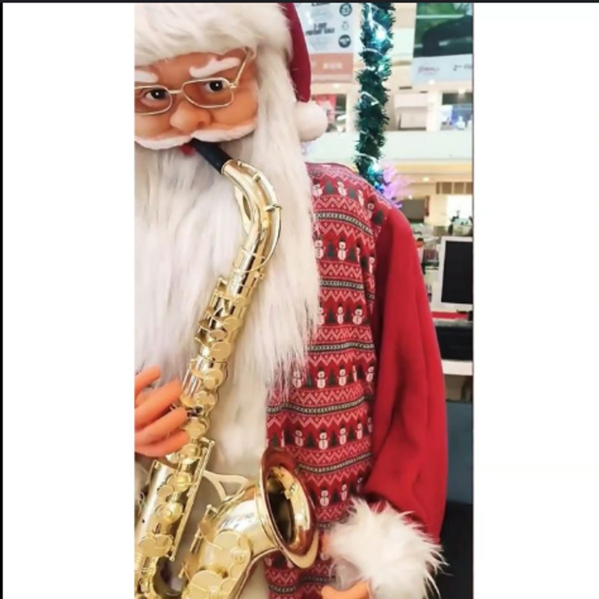 GENERICO - Papá Noel Con Saxofón En Movimiento Musical Adorno Navideño
