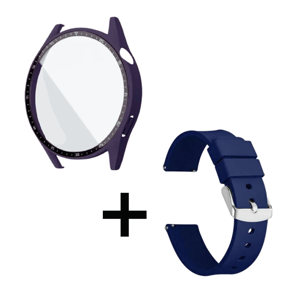 GENERICO - Pack case protector azul + correa azul para Huawei watch GT3 46 mm