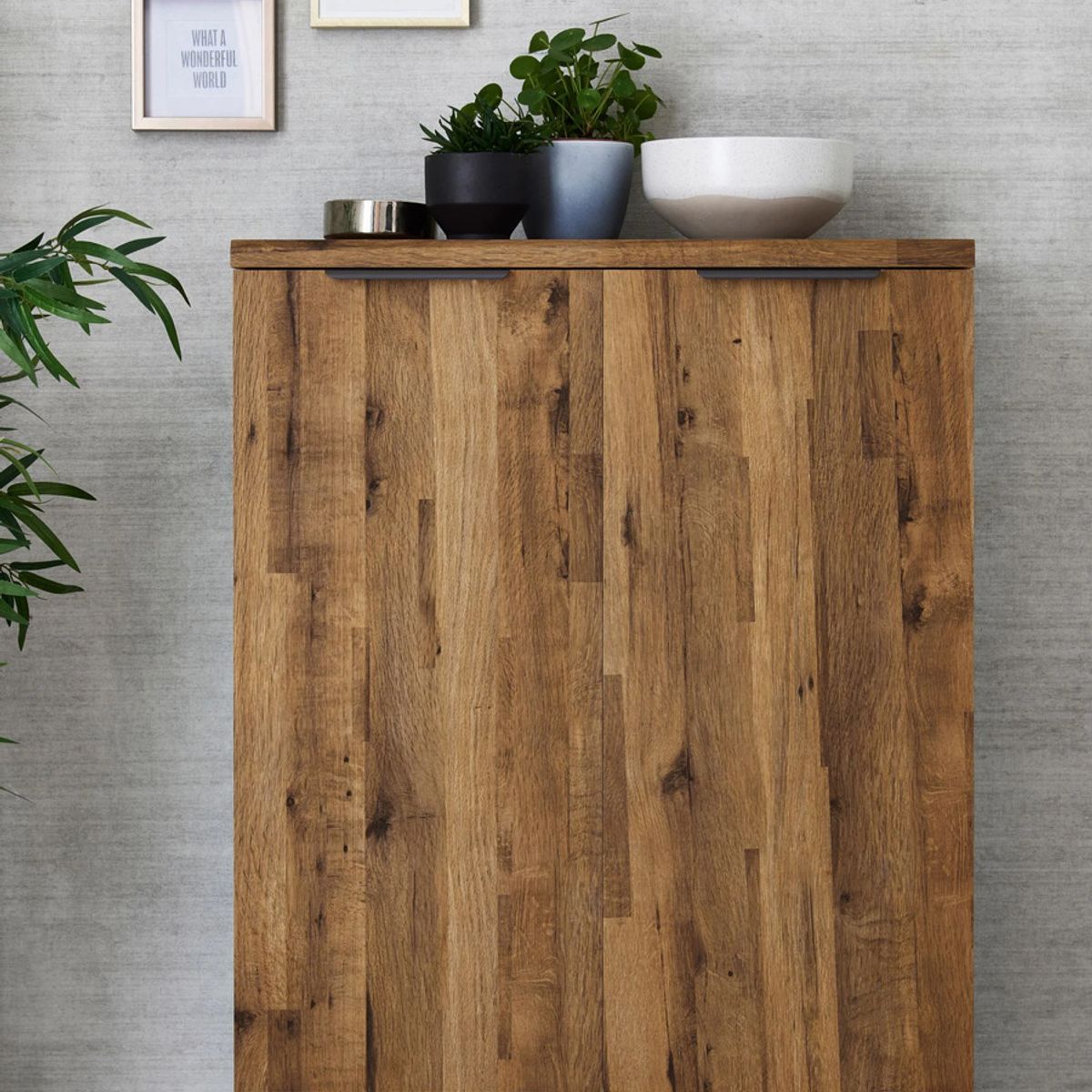 TU MESITA - Mesa de Bar Rústica Miller 2 puertas color Marrón TU MESITA