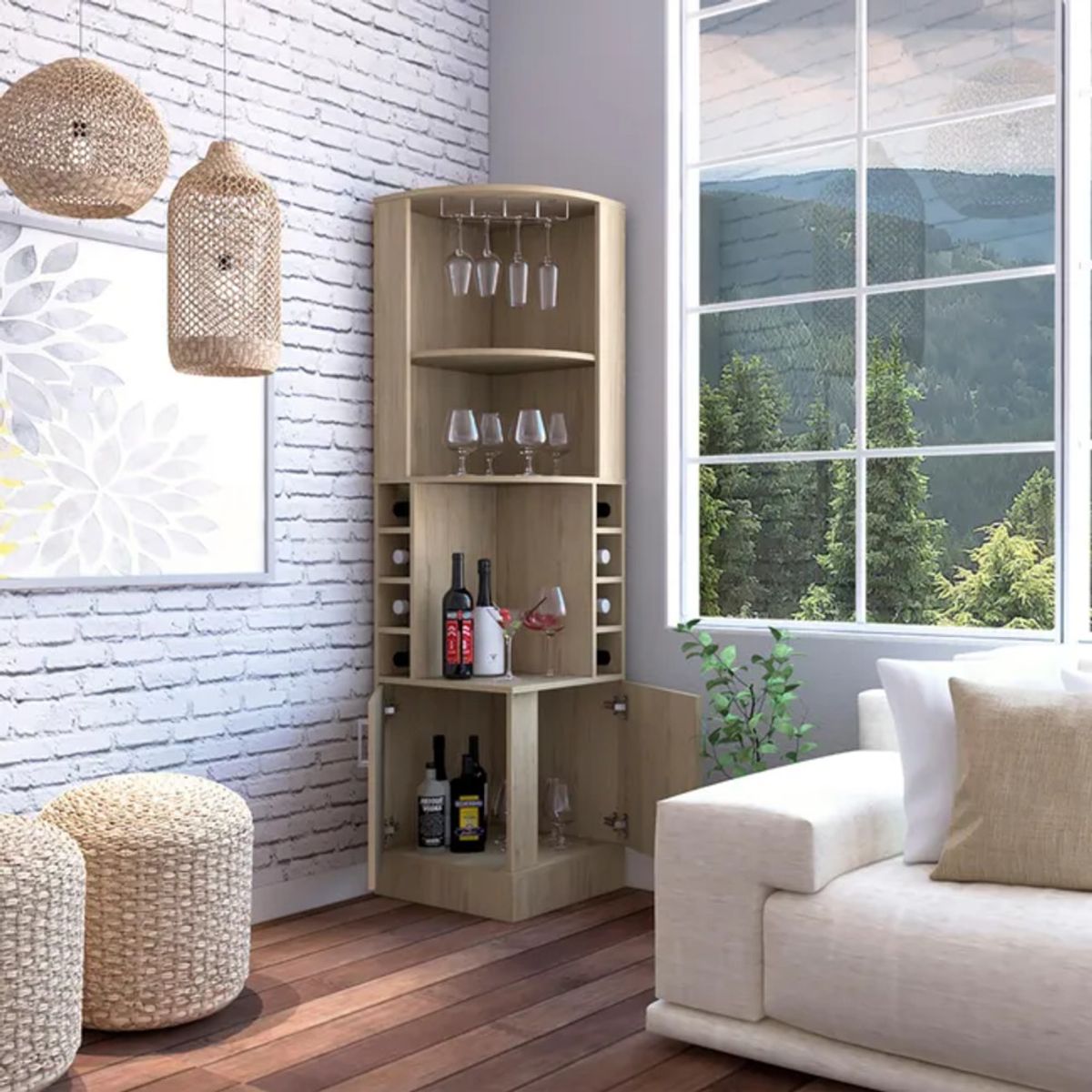 Mueble Esquinero de Bar Kava color Natural TU MESITA, marca TU MESITA - Foto 2