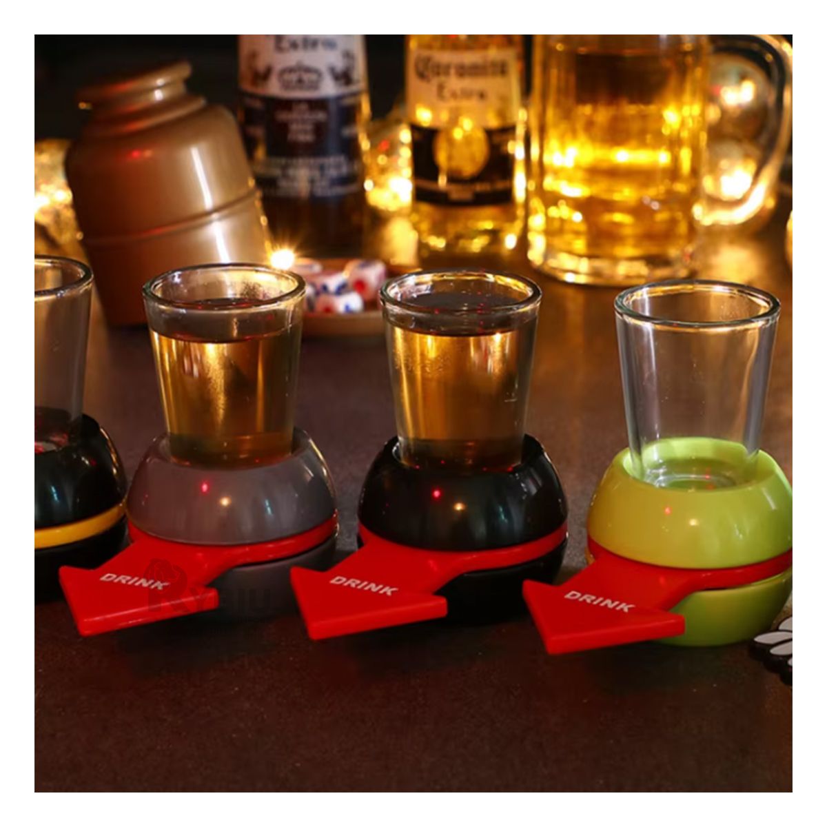 GENERICO - Spin Shot para Diversion en Tono Gris Y+Ligas de Regalo