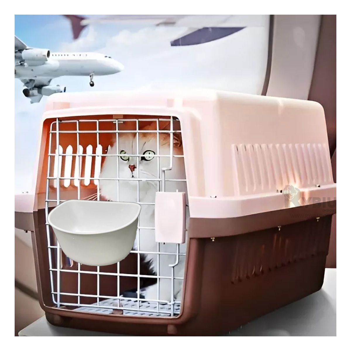 GENERICO - Transportadora de Plastico Pet L60 Marron Y+Regalo Agendita