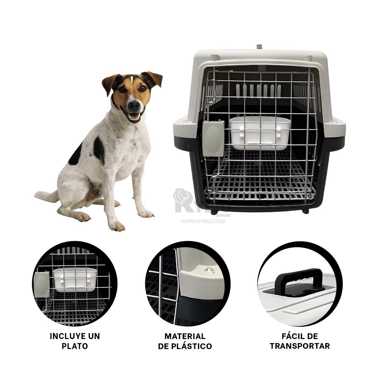 GENERICO - Caja para Llevar Dog L60 Color Negro Y+Envoltorio de Regalo