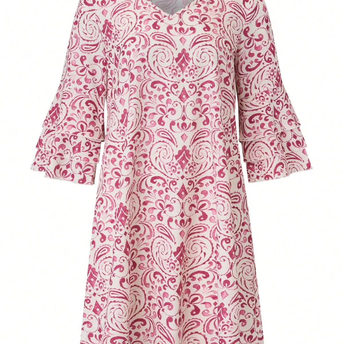 KAST PE - Vestido corto Verano modelo Dulce Manga 3 4 Rosado - Talla M