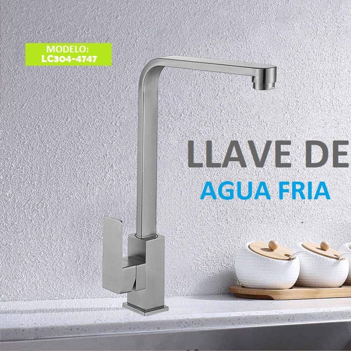 XM - GRIFERÍA PARA COCINA MUEBLE SATINADO LC304-4747
