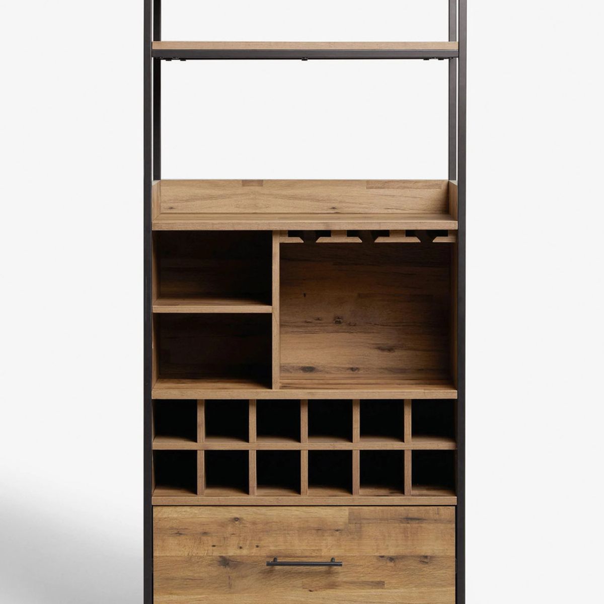 TU MESITA - Mueble Alto de Bar Color Marrón 1 cajón TU MESITA