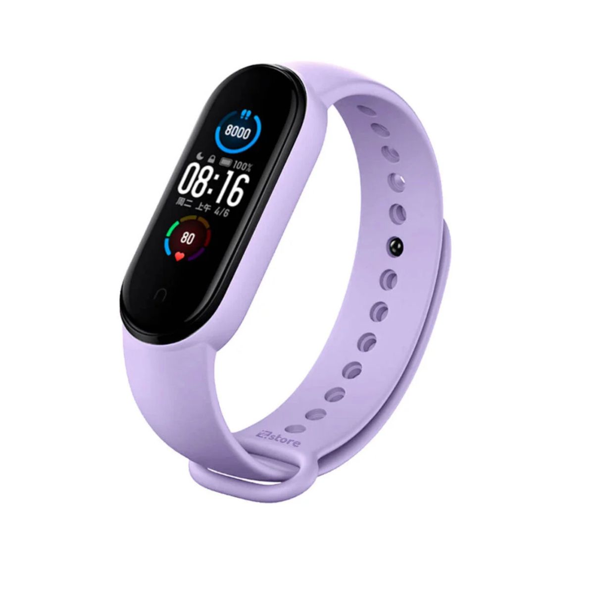 GENERICO - Pack correa lila+ mica de vidrio para MI Band 6