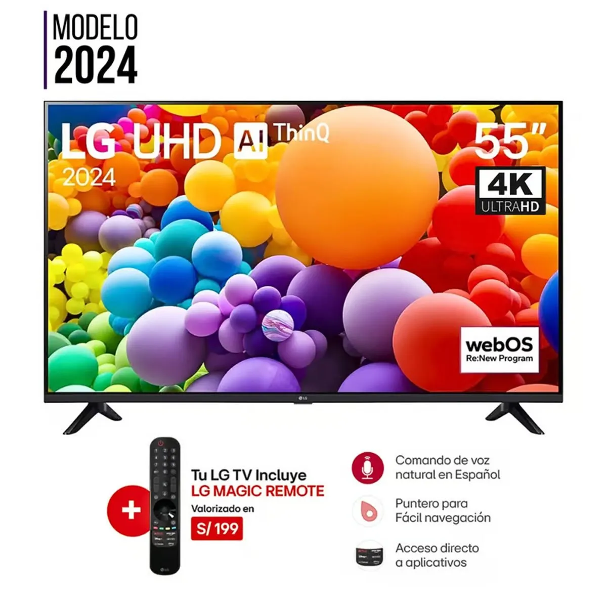 LG - TELEVISOR LG 55 4K SMART TV UHD 55UT7300 + MAGIC