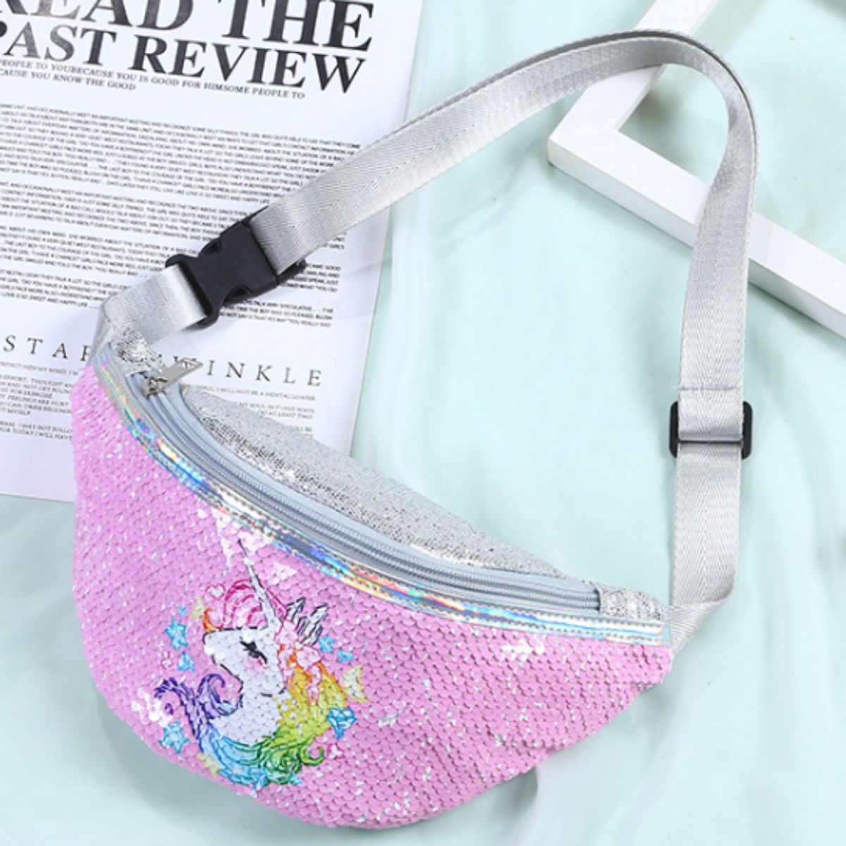 GENERICO - Riñonera de lentejuelas para niñas