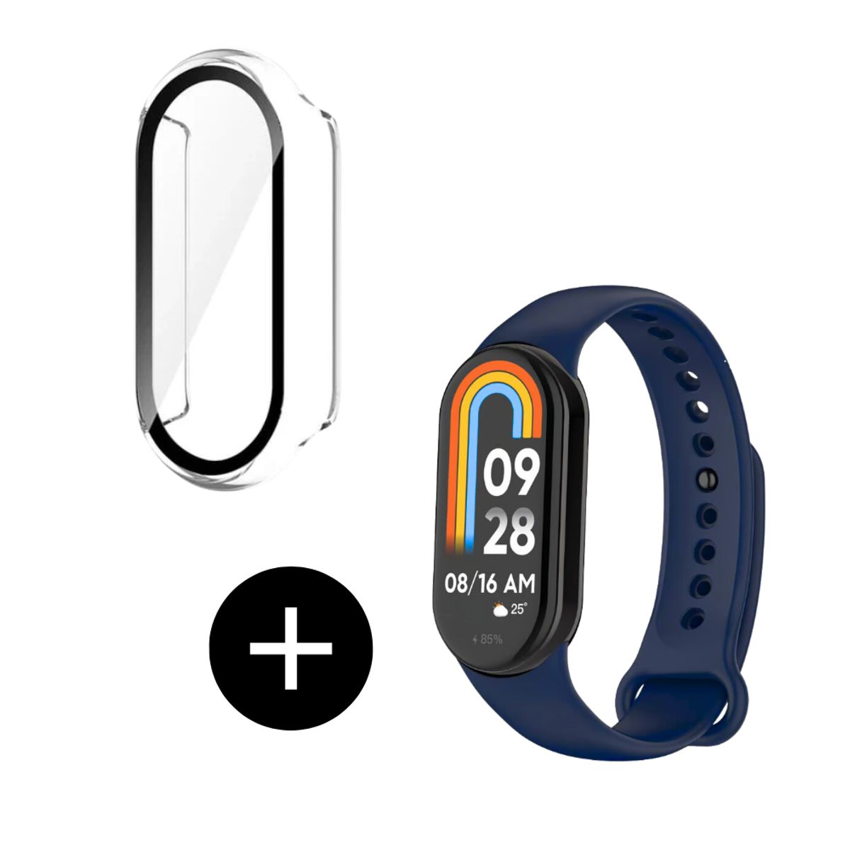 GENERICO - Pack case protector + correa azul para MI Band 8