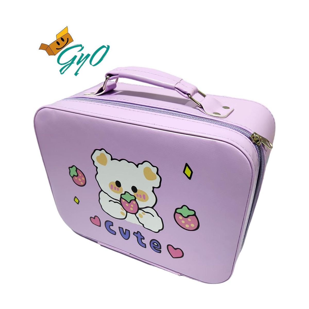 GENERICO - Maletita Neceser Kawaii - Rosado con Espejo