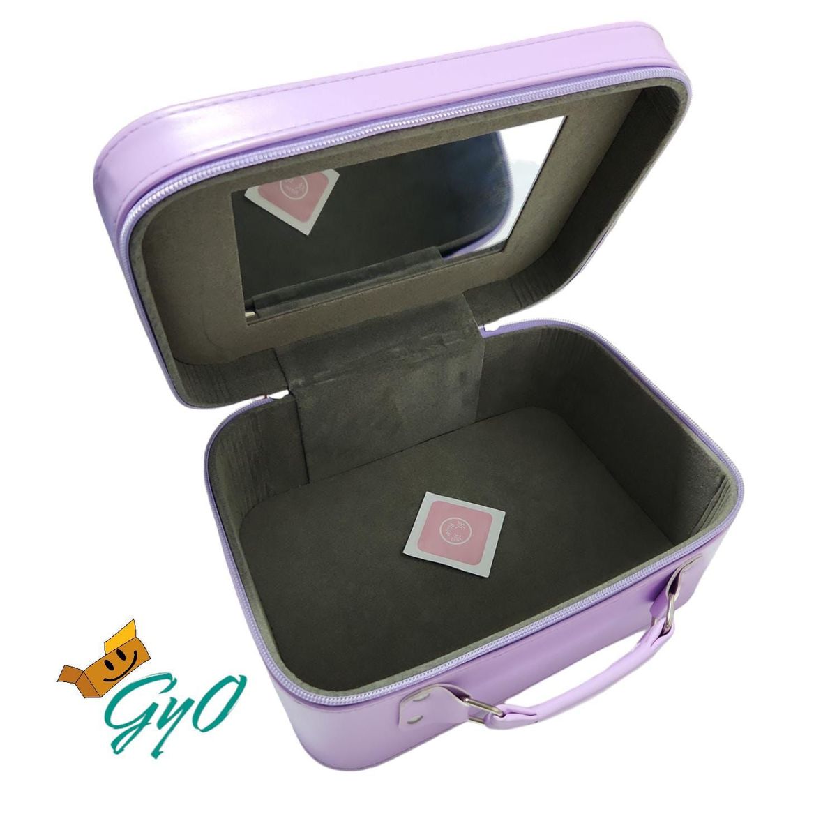 GENERICO - Maletita Neceser Kawaii - Rosado con Espejo