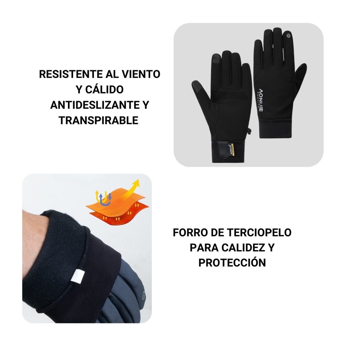 AONIJIE - GUANTES DEPORTIVOS TERMICOS INVIERNO AONIJIE