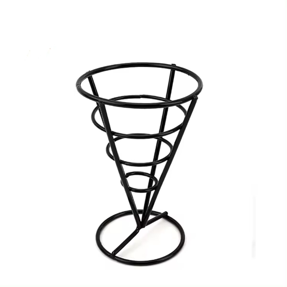 GENERICO - CESTO CONICO DE METAL  10 CM PARA PAPAS FRITAS SNACK