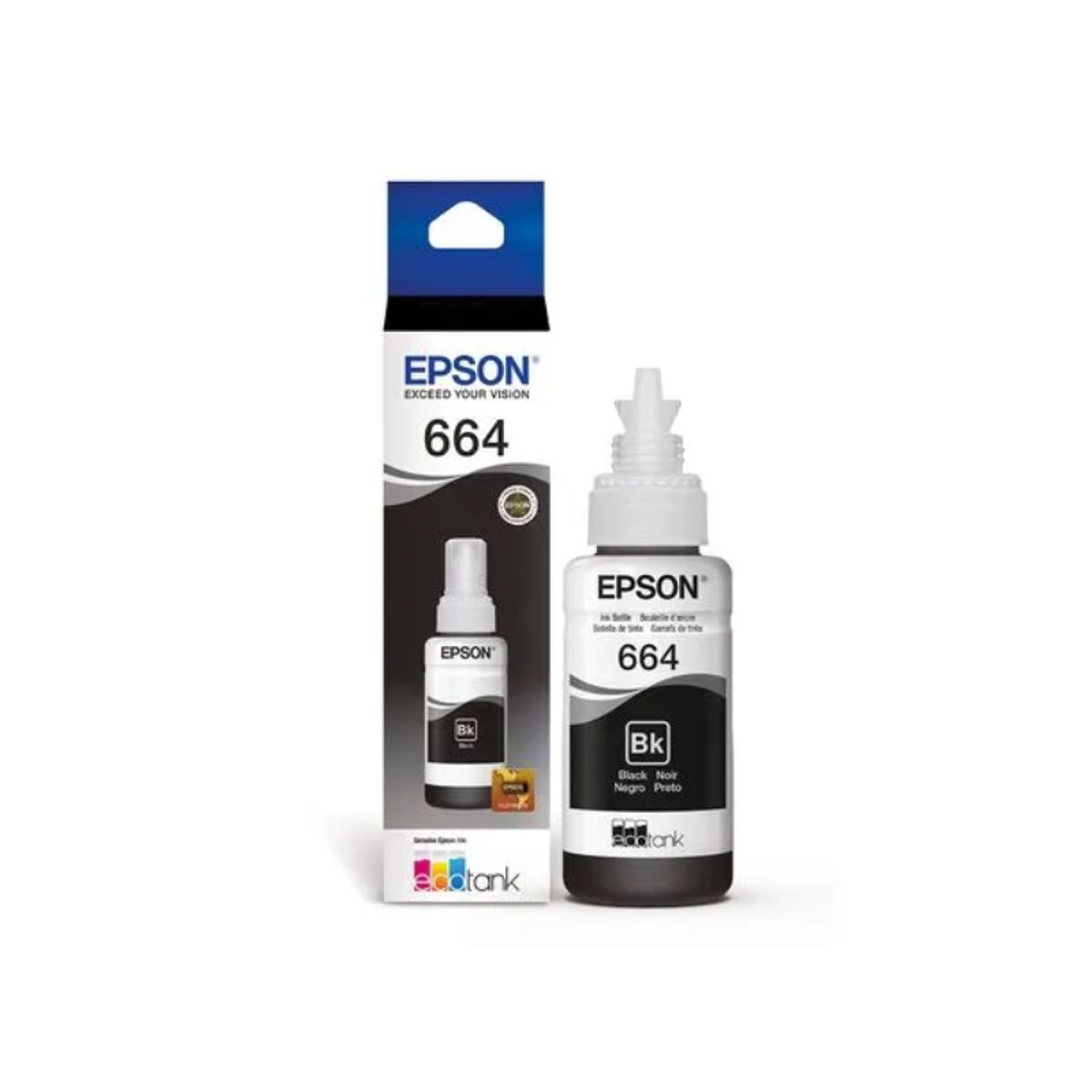 EPSON - Botella de Tinta Epson T664120 Negro