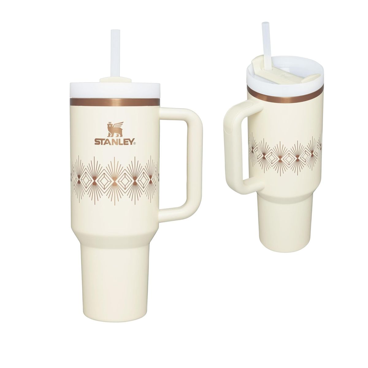 STANLEY - Stanley Quencher H20 FlowState Tumbler 40oz Cream Gloss Deco