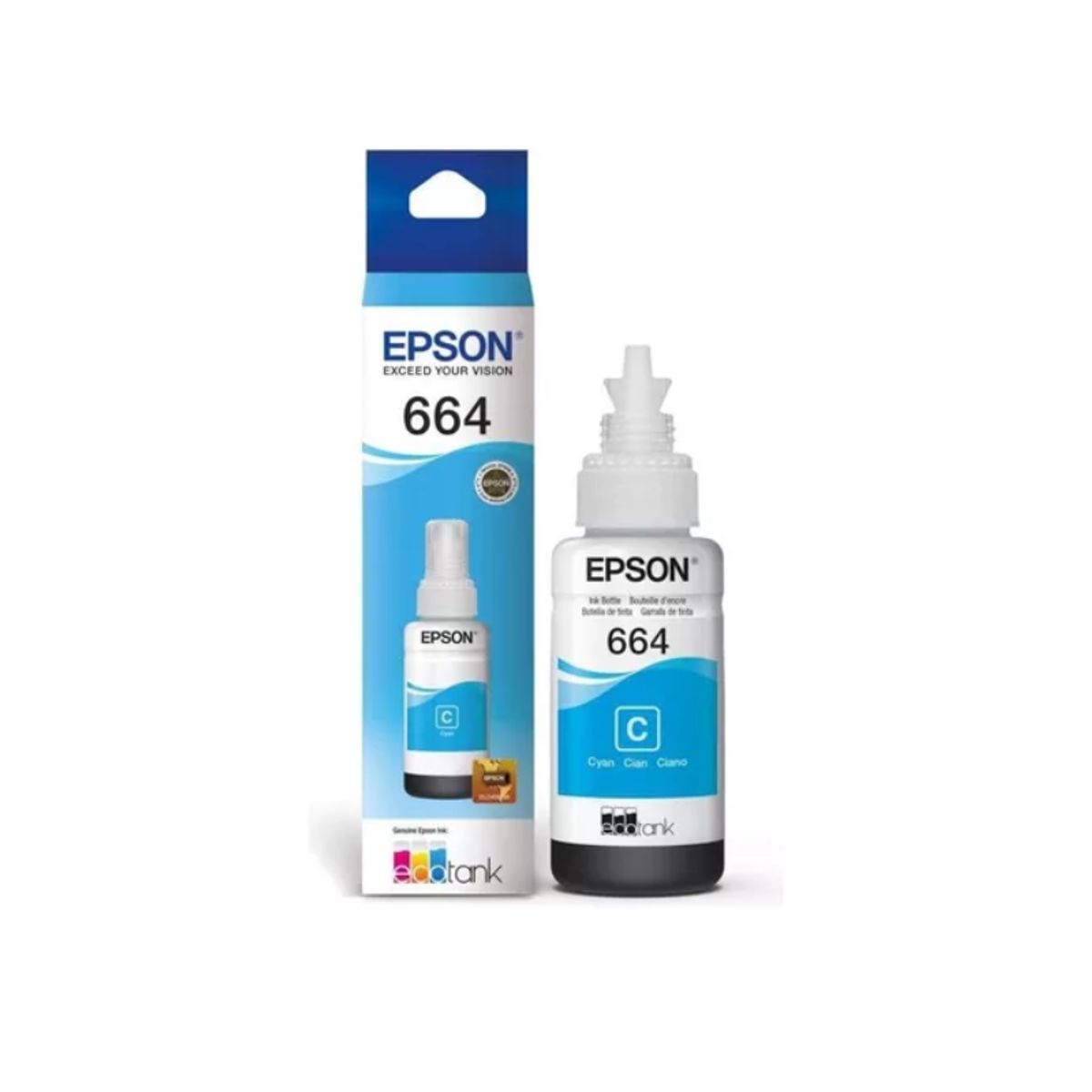 EPSON - Botella de Tinta Epson T664220 Cian
