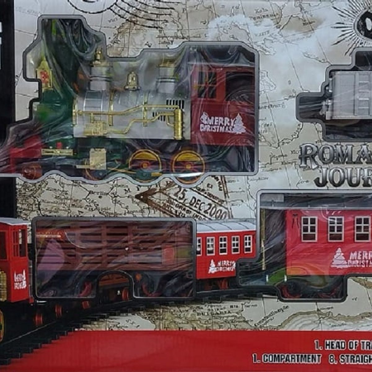 GENERICO - Tren Eléctrico Navideño de Vapor con Luz y Sonido