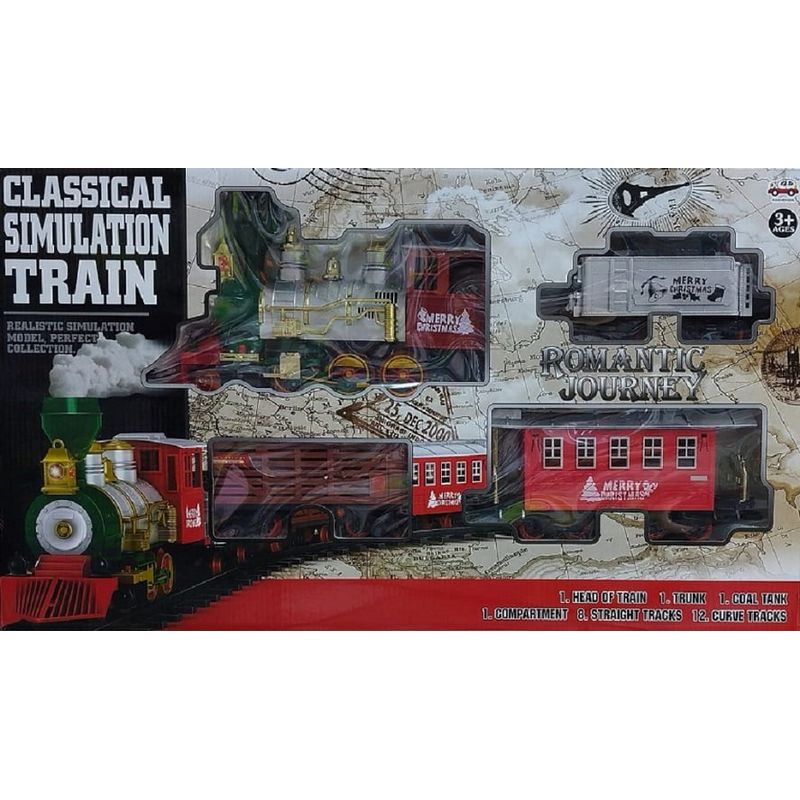 GENERICO - Tren Eléctrico Navideño de Vapor con Luz y Sonido