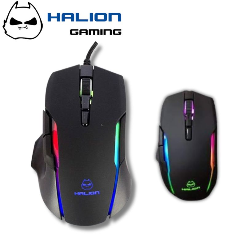 HALION - Mouse Gamer Halion Task HA-M516 RGB, Alámbrico, 7 botones