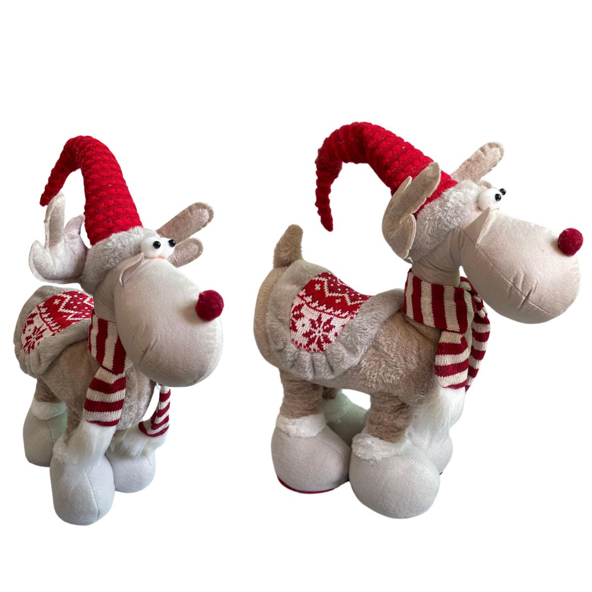 INSPIRA - Reno Navideño Patilargo Muñeco Decorativo 60 cm