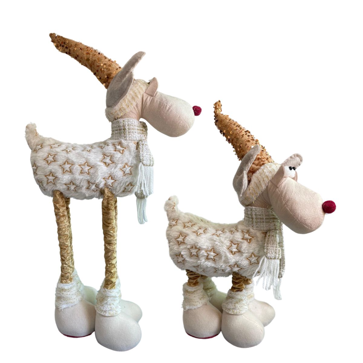 INSPIRA - Reno Navideño Patilargo Muñeco Decorativo 60 cm