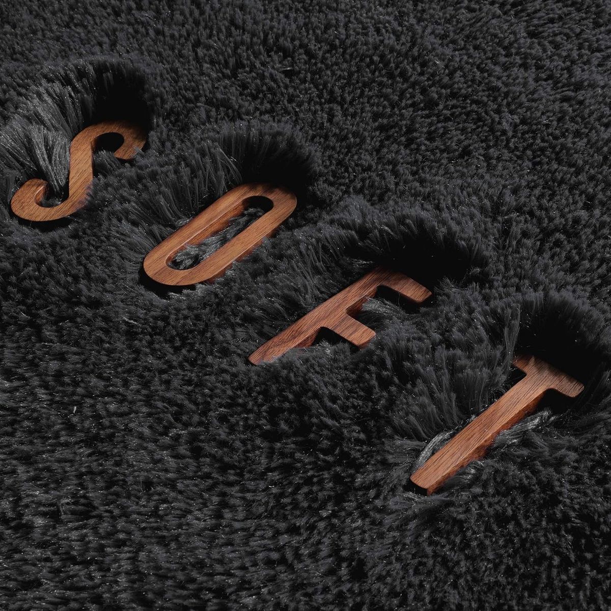 GENERICO - Alfombra Rectangular peluche pelo largo 1.60 x 2.00m Palo Rosa