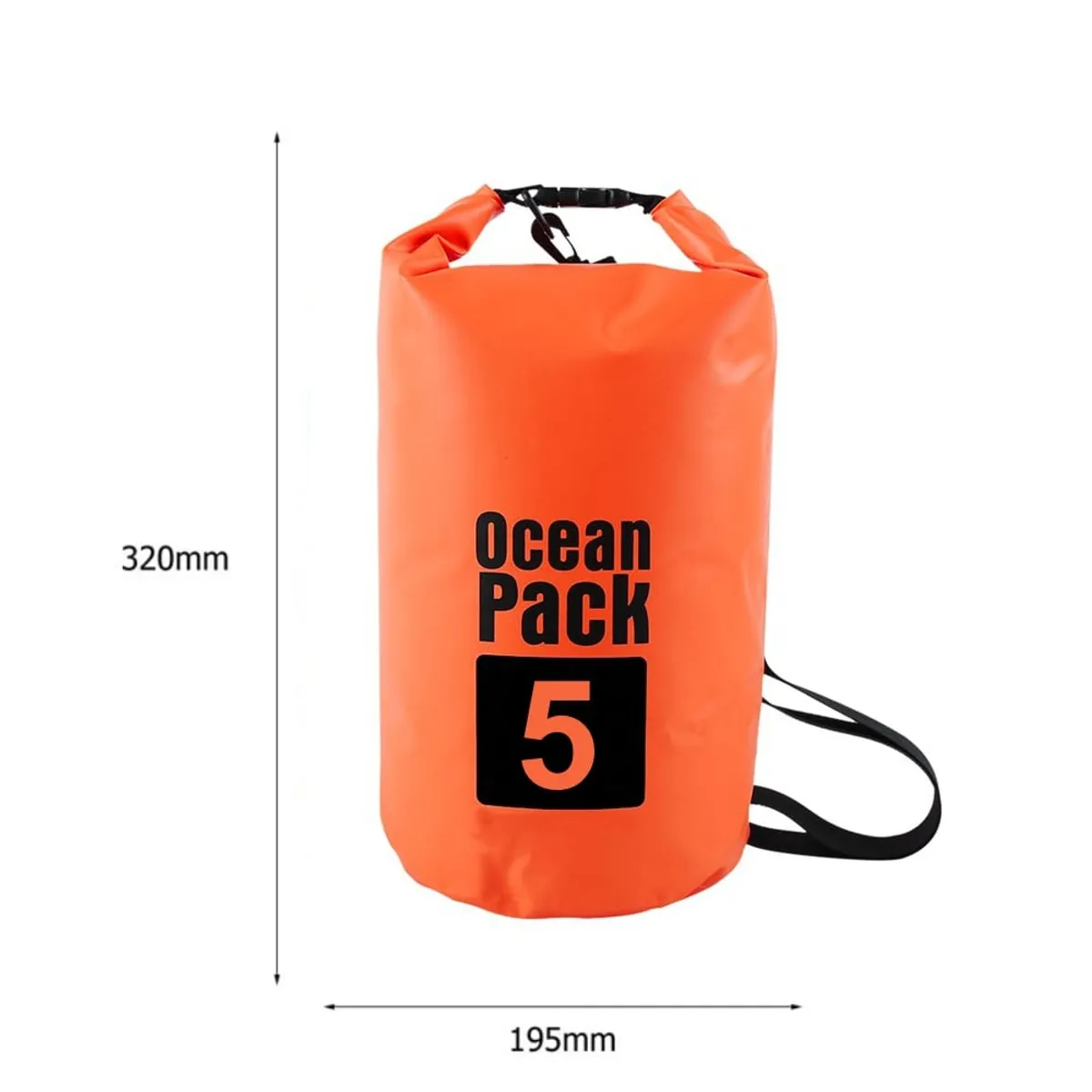 GENERICO - Mochila, Bolsa Bolso Impermeable Ocean Pack 5 Litros Naranja
