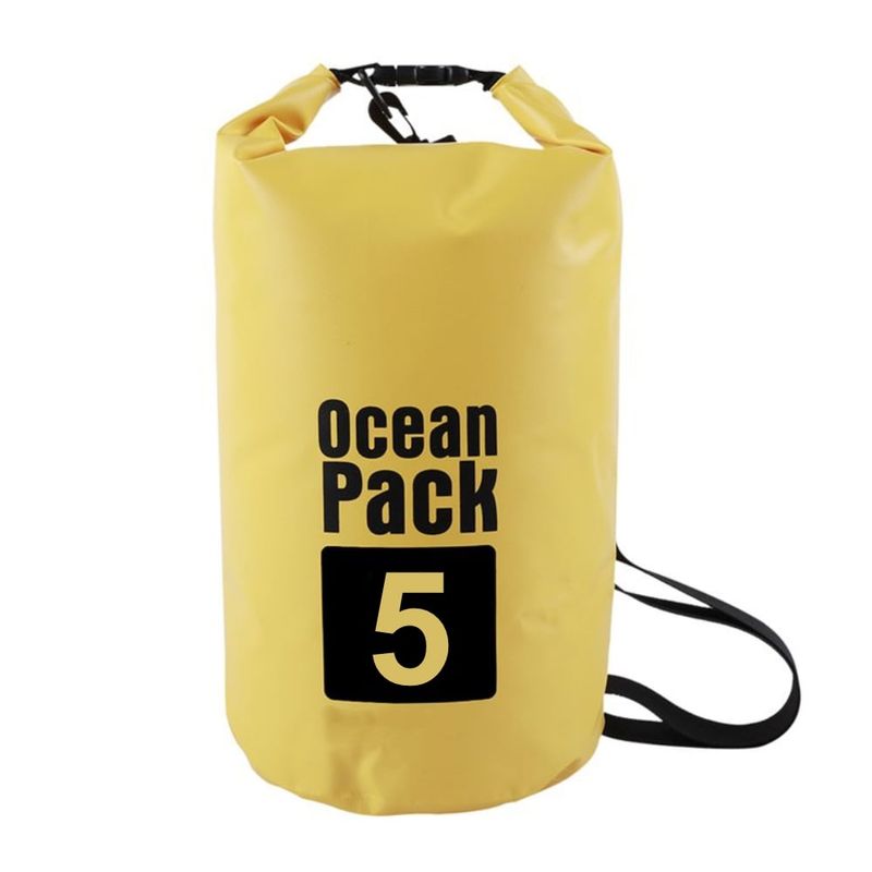 GENERICO - Mochila Bolsa Bolso Impermeable Ocean Pack 5 Litros Amarillo