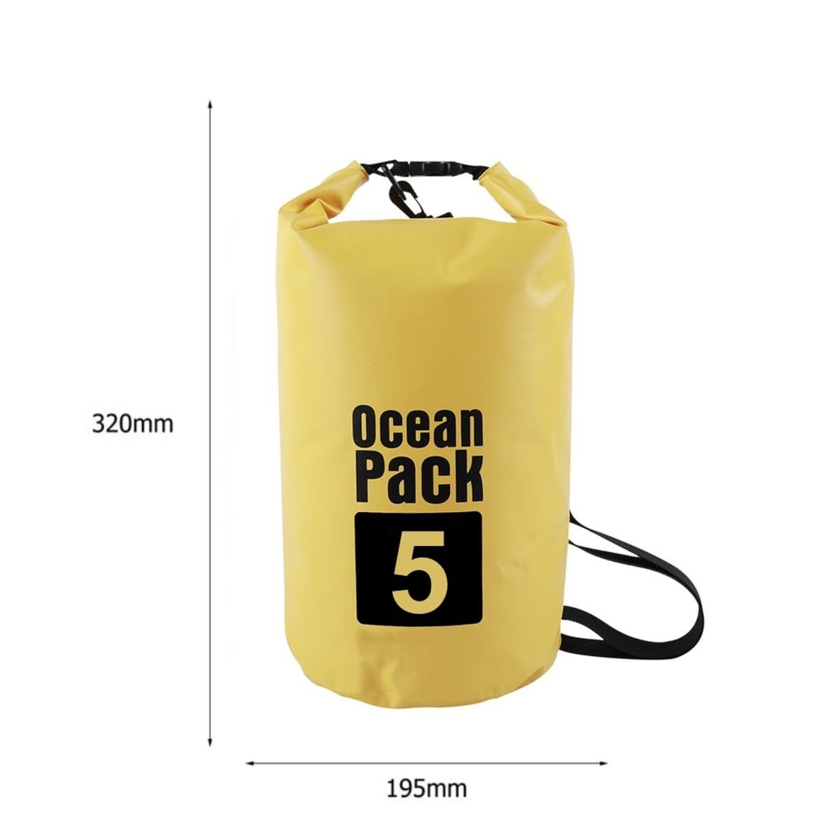 GENERICO - Mochila Bolsa Bolso Impermeable Ocean Pack 5 Litros Amarillo
