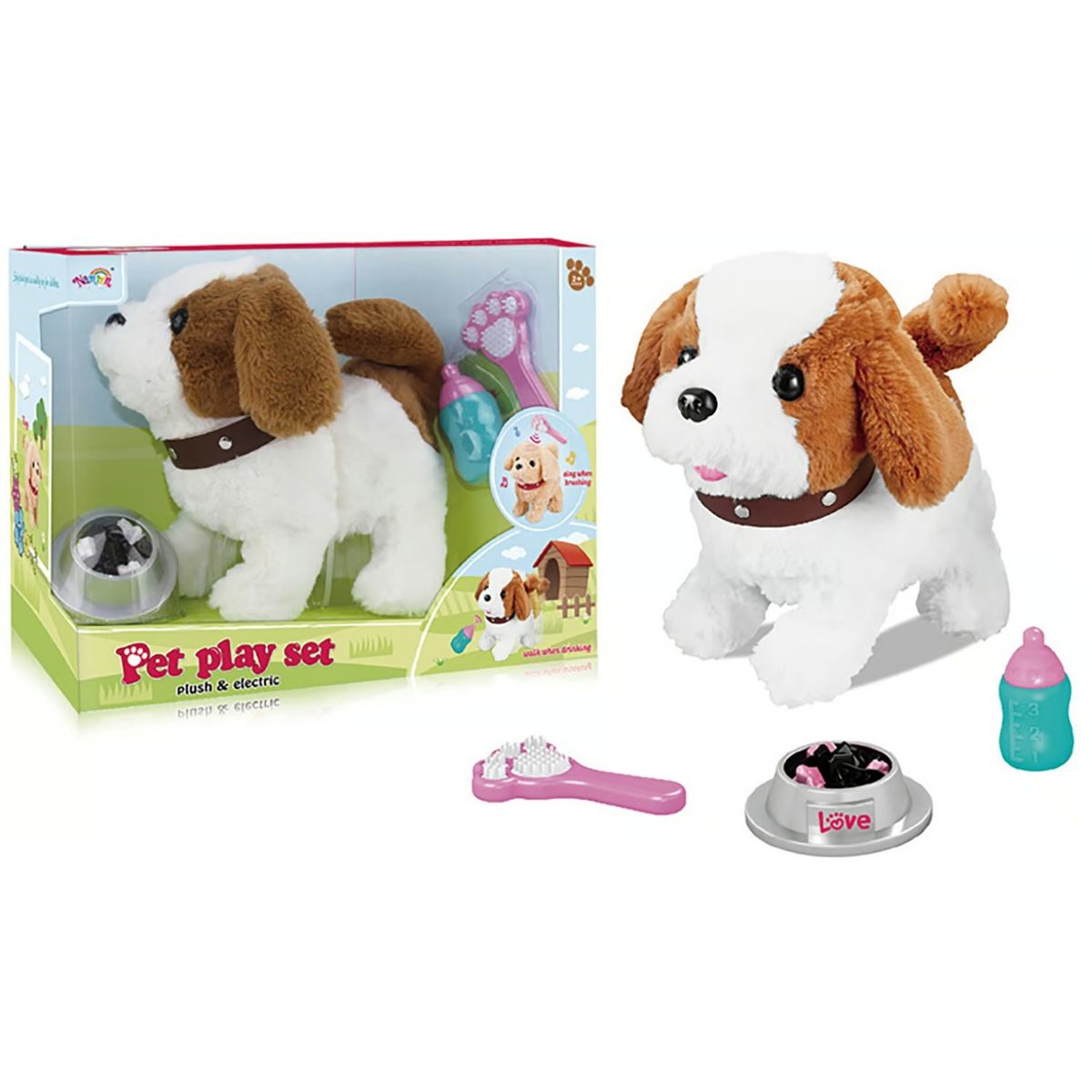 GENERICO - Peluche en forma de Perro con sonidos y movimientos