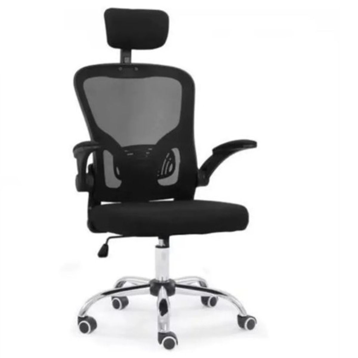 GENERICO - SILLA DE OFICINA REGULA BRAZOS Y CUELLO COLOR NEGRO