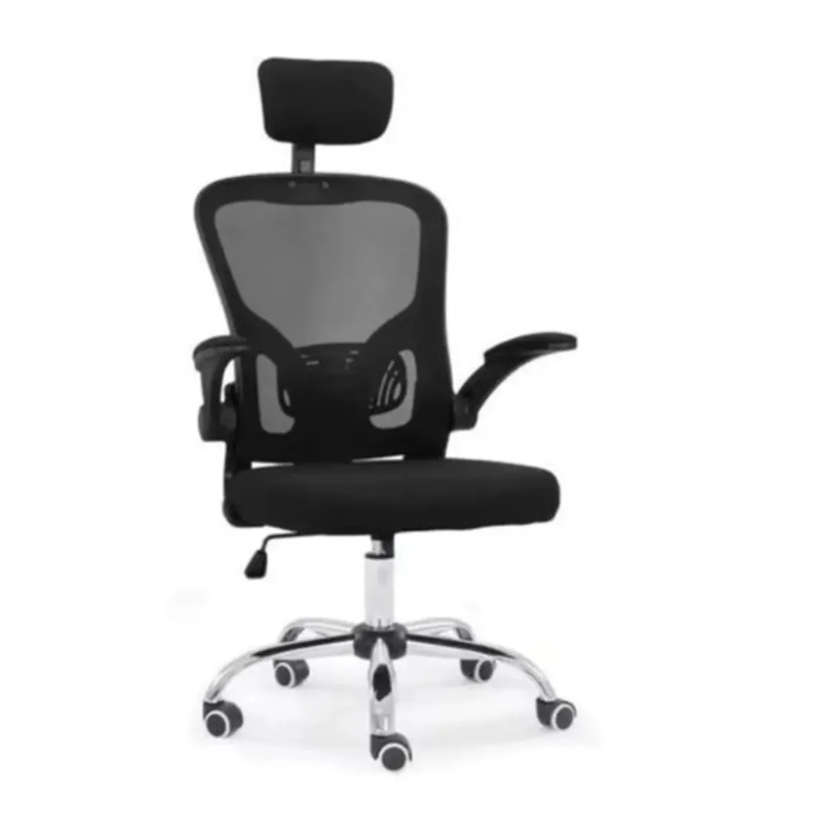 GENERICO - SILLA DE OFICINA REGULA BRAZOS Y CUELLO COLOR NEGRO