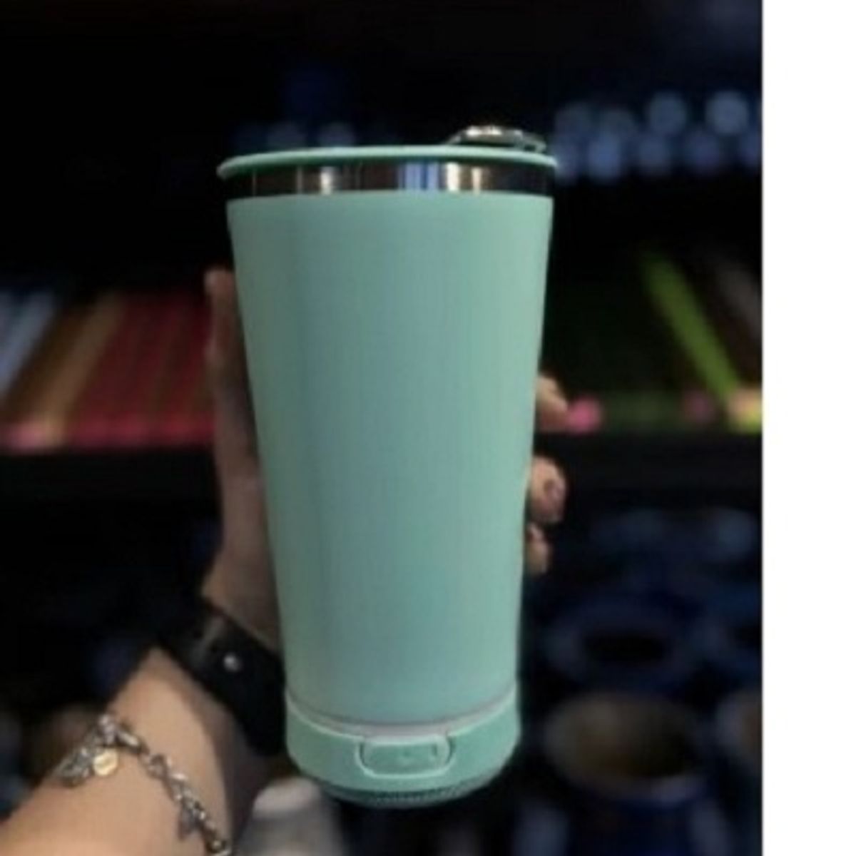 GENERICO - VASO TOMATODO TÉRMICO CON PARLANTE BLUETOOH VERDE JADE