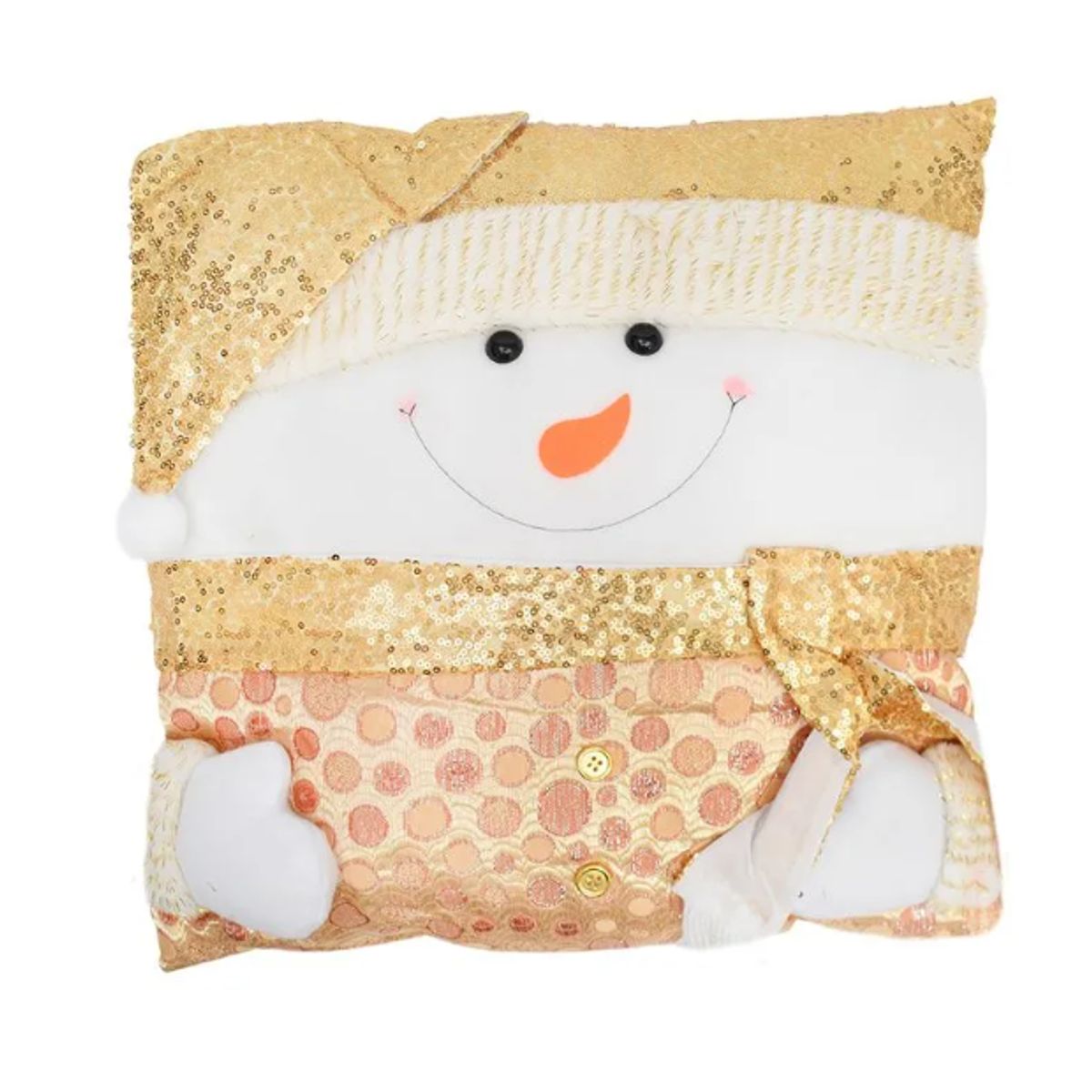 GENERICO - Funda Cojin Navideño diseño Muñeco de Nieve