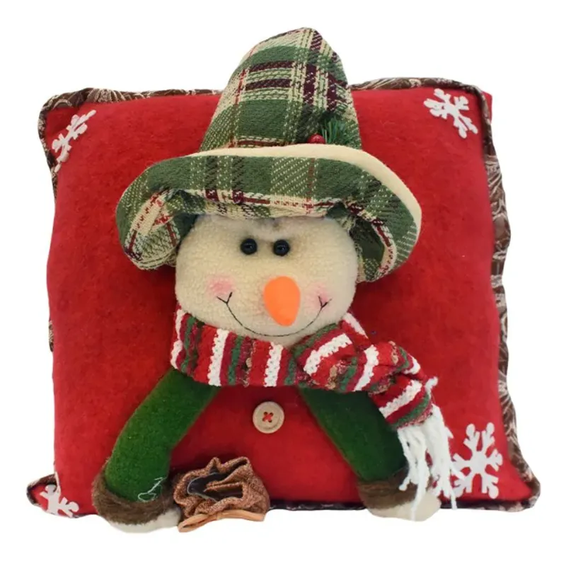 GENERICO - Funda Cojin Navideño diseño Muñeco de Nieve